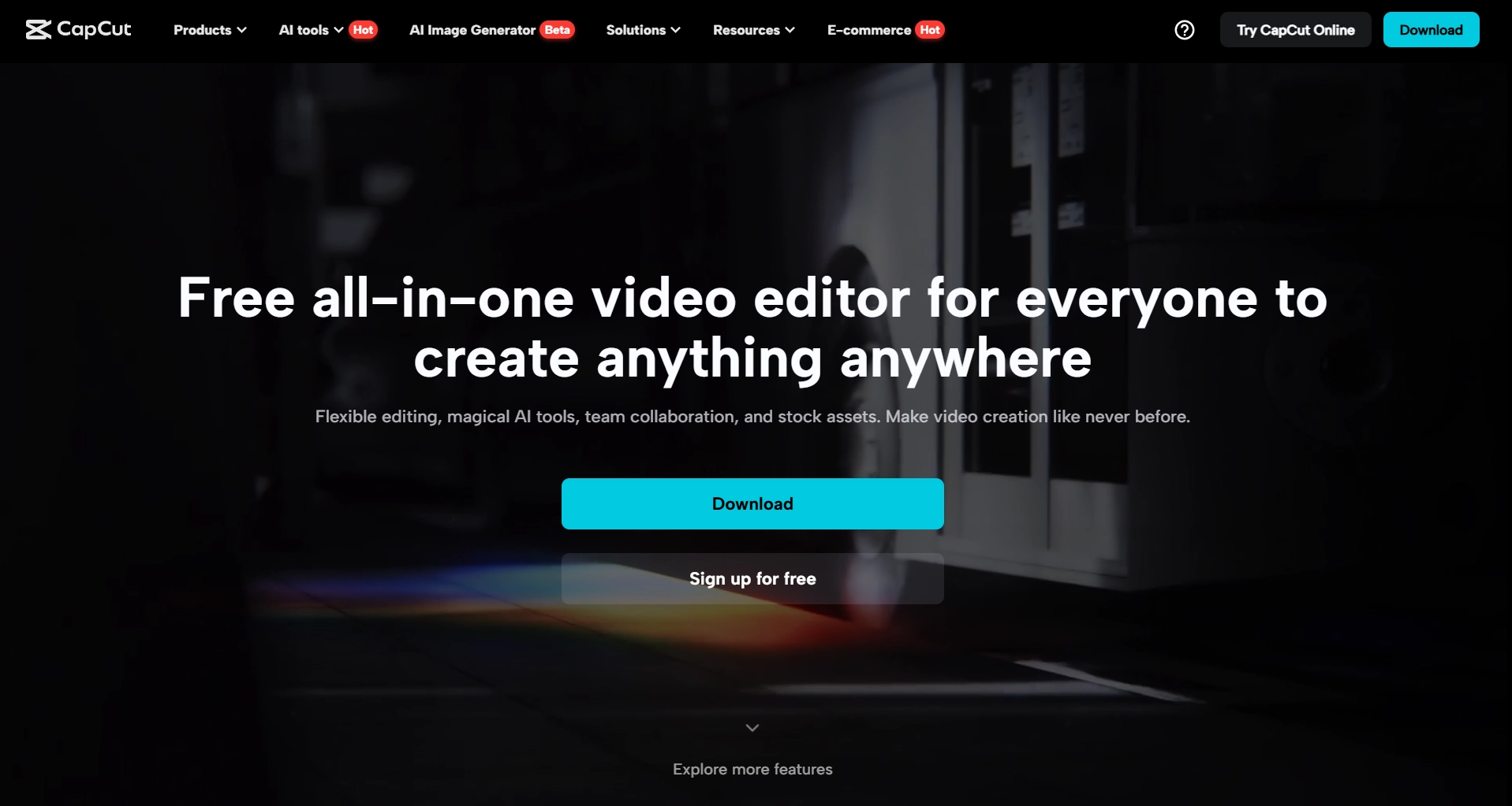 CapCut Video Editing Interface