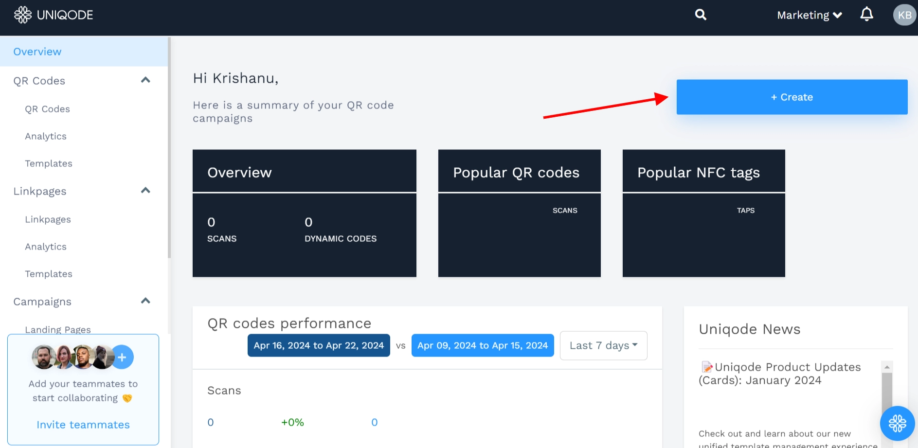 Create QR Step 2