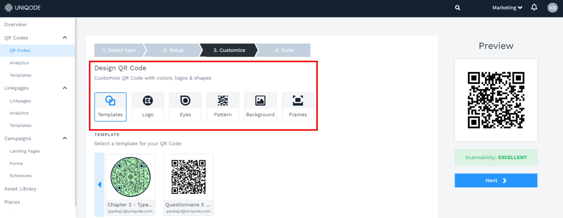 Customize QR Design