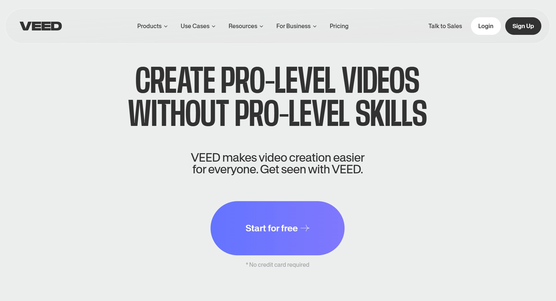 VEED.io AI Video Editor Interface