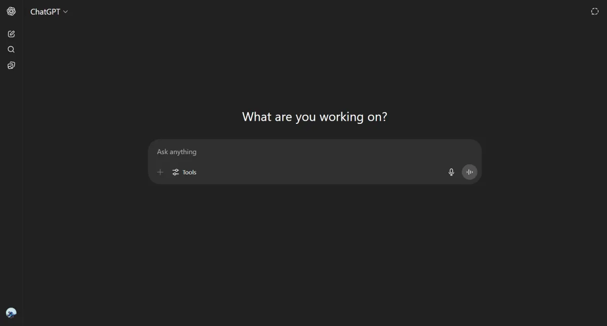 OpenAI’s Conversational AI Browser interface in action