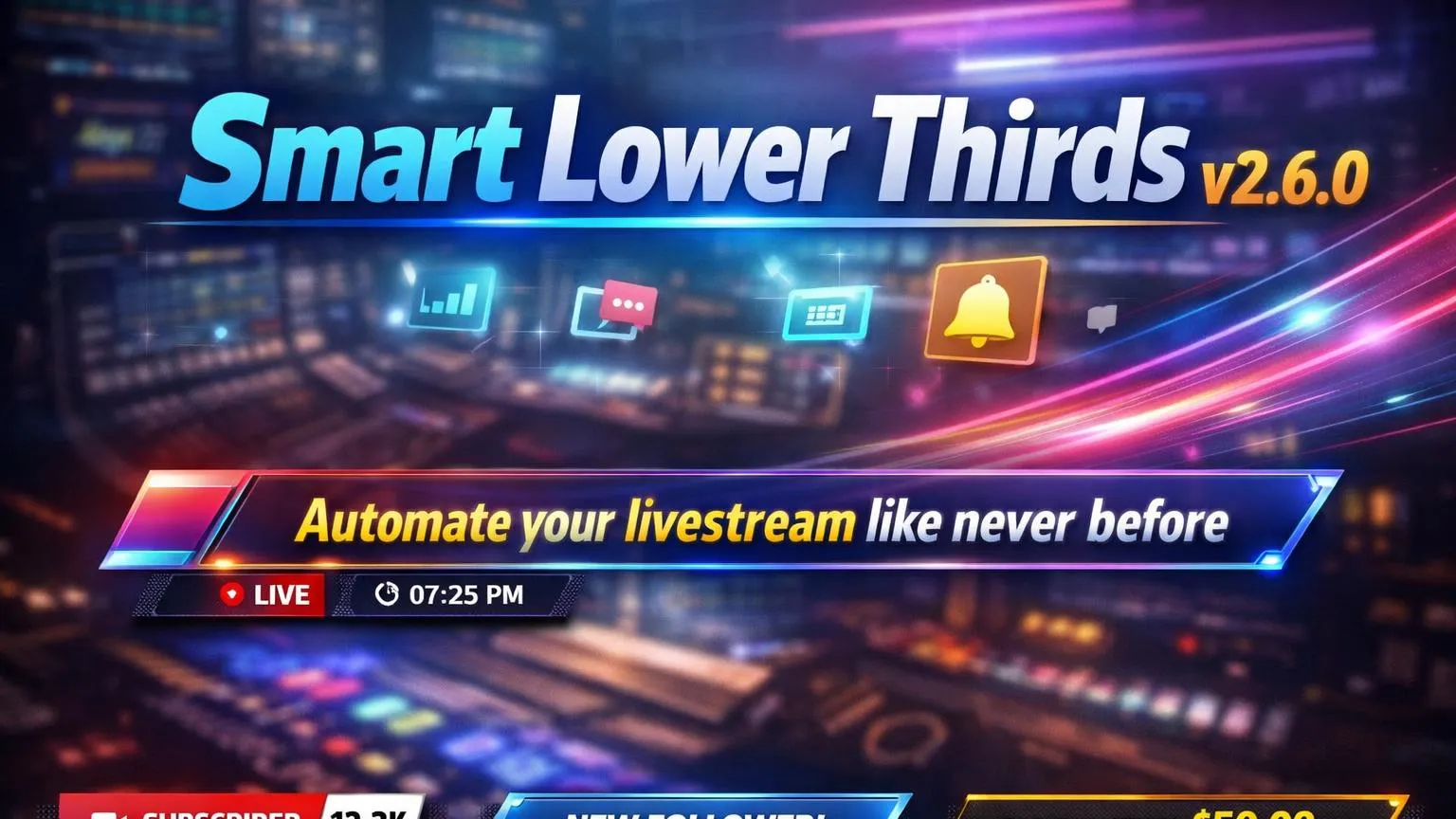 Smart Lower Thirds v2.6.0 The Most Advanced Free Lower Thirds Plugin for OBS Studio