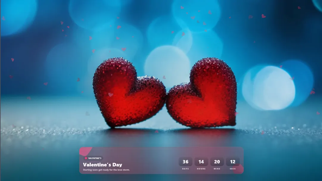 Countdown to Valentine’s Day Animated Overlay