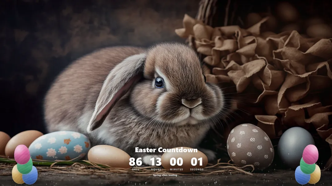 Countdown to Easter Animated Overlay Easter Countdown Timer