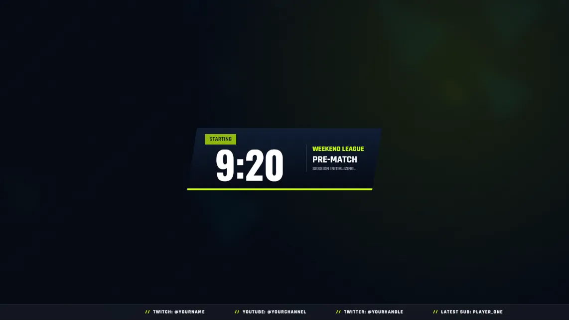 EA Sports Themed Starting Soon Overlay (Configurable Countdown for OBS & Streamlabs)