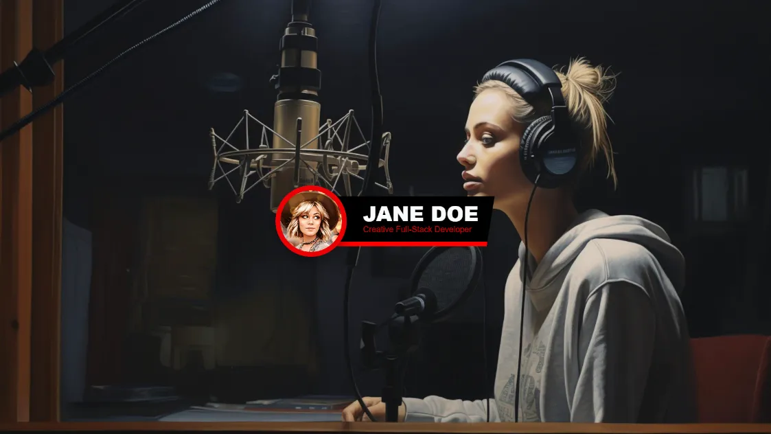 Rounded Slide-In Podcast Grade Lower Third