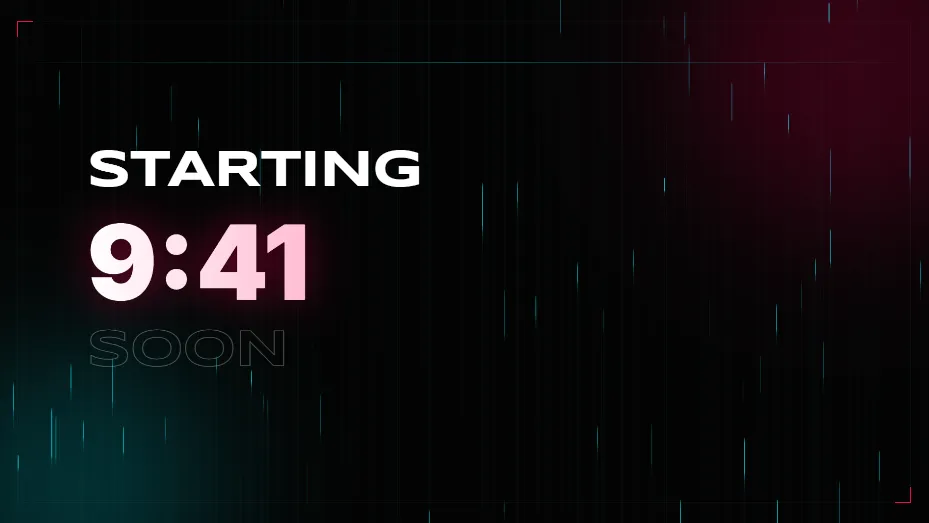 Abstract Neon Stream Starting Soon Overlay (Configurable HUD Countdown for OBS & Streamlabs)