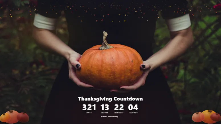 Countdown to Thanksgiving Animated Overlay