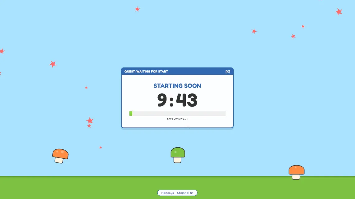 MapleStory Starting Soon Overlay (Configurable Cute RPG Window + Animated Countdown for OBS & Streamlabs)