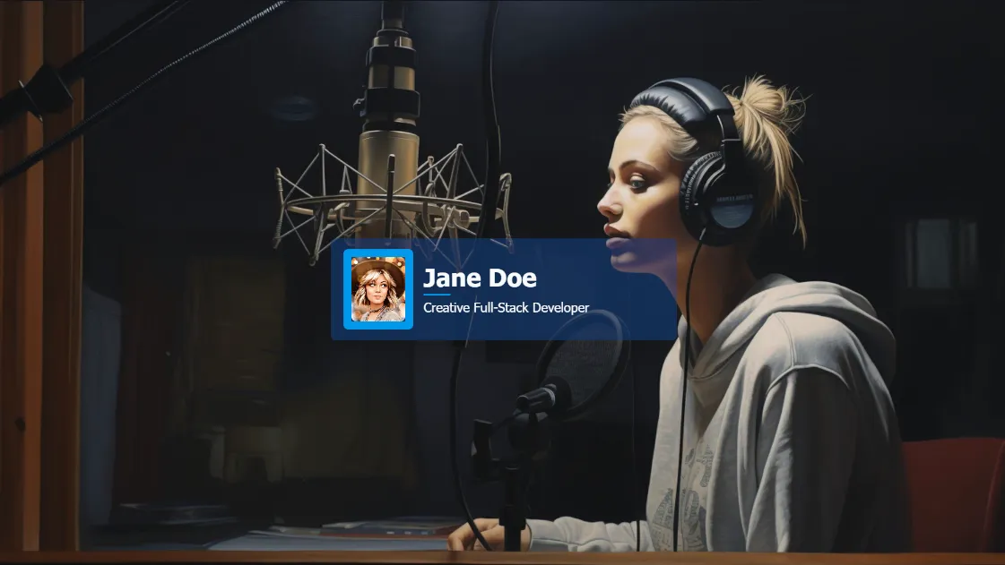 Card Plate Horizontal Profile Lower Third