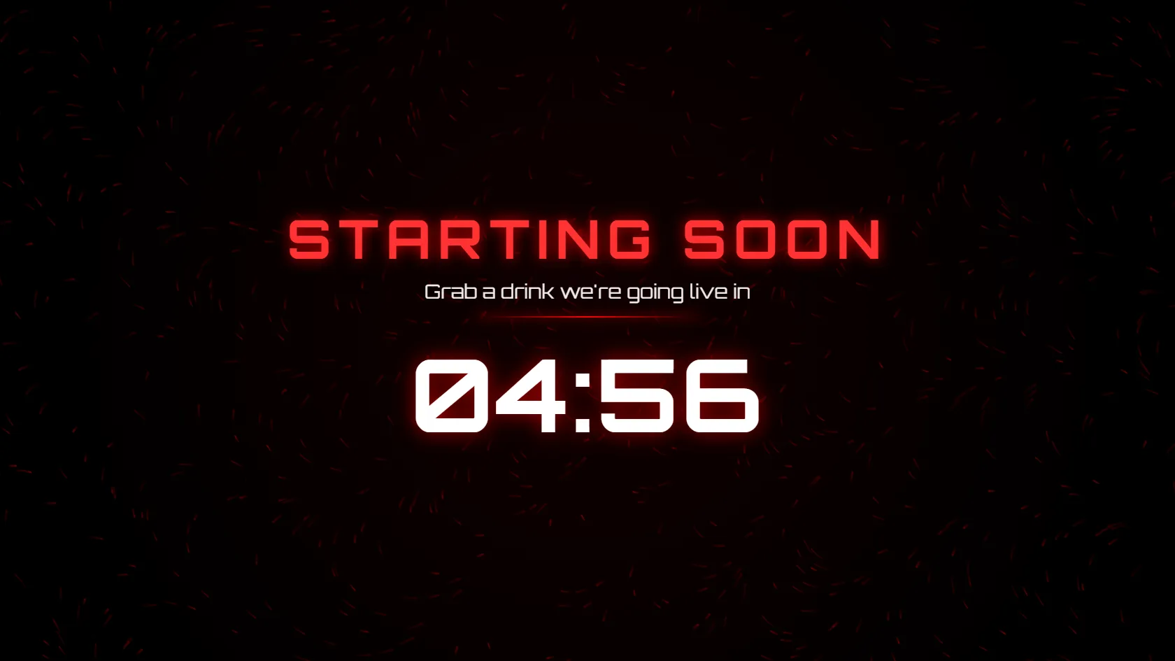 Crymson Flow OBS Overlay Pack Animated Stream Starting Soon, BRB, Crash, Outro & Just Chatting Scenes