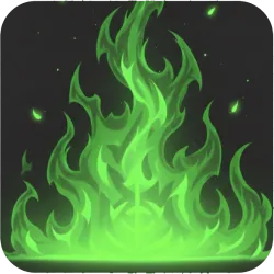OBS Fel Fire Shader Filter Dynamic & Turbulent Green Flame Effect