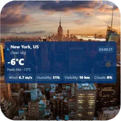 Live Weather & Clock Overlay for OBS - Fully Configurable OpenWeather Widget